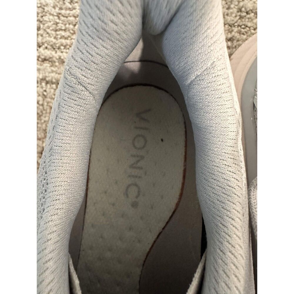 Vionic WalkMax Grey Pink Mesh Walking Sneakers Womens 7.5 Orthotic Cushioned - Picture 6 of 7